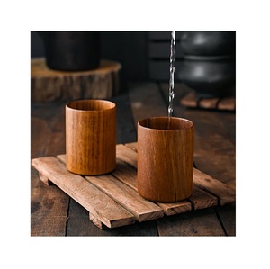 Taza de Café de Madera Hecha a Mano, Taza de Madera Maciza con Acabado Natural, Diseño Rústico, Ecológica, para el Hogar o Restaurantes - Product Image 1