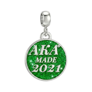   Bracelet Made2021 pour femme, élégant, couleur vert et argent, bijoux à breloques, accessoire de mode pour poignet, inspiré des sororités, de qualité supérieure - Product Image 5