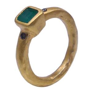 Pierre précieuse émeraude diamant multicolore classique traditionnelle, dernier modèle, cadeau de fiançailles et de mariage, plaqué or, argent sterling, unisexe, raffiné - Product Image 1