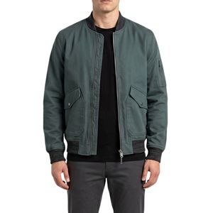 Premium Quality Breathable Bomber <b>Jacket</b> <b>Men</b> Structured Casual Wear Polyester Zippered Left Chest <b>Utility</b> Pocket Brown <b>Jackets</b> - Product Image 5