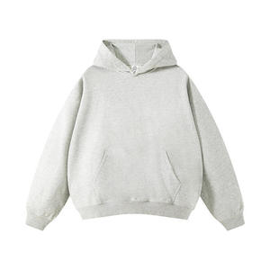 Sweat-shirt à capuche pour homme, couleur unie, coton French Terry, design décontracté avec poche, vêtement d'hiver, coupe ample, brodé - Product Image 6