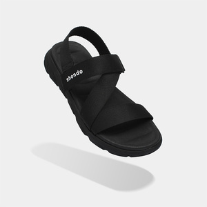 Sandalias Deportivas Unisex SHONDO F6 para Todas las Temporadas, con Punta Abierta, Correa Elástica y Banda Trasera de Soporte, Color Negro, Hechas en Vietnam - Product Image 6