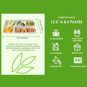 Assiettes en céramique pour restaurant, vente en gros, qualité commerciale, vaisselle durable, assiettes de service pour hôtel, restauration, banquet - Product Image 3