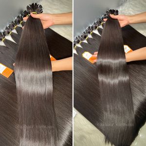 Extensiones de cabello de trama de Color negro, mechones rectos de hueso de fábrica, 100% cabello vietnamita crudo, los mejores precios de venta - Product Image 6