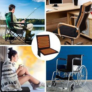 Cuscino Riscaldante Portatile Nero Alimentato USB con 3 Livelli di Calore Regolabili, Pieghevole, per Uso Interno/Esterno, Stadio, Campeggio - Product Image 3