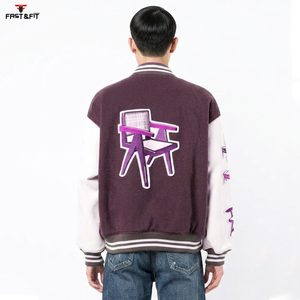 Popular Design Factory Wholesale Plus Size High Quality Long Sleeves Winter Wear <b>Smart</b> Stylish College Baseball <b>jacket</b> for men - Product Image 4