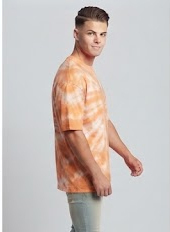 Camiseta de hombre con lavado ácido, manga corta, cuello redondo, estilo vintage, efecto desgastado por el sol, oversize, 245 g/m², 100% algodón - Product Image 4