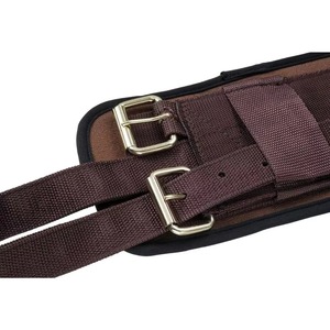 Breathable Polo Girth Brown With Gold Buckles For Equestrian Riding Training And Daily Use Double Elastic Turbine-Powered Girths - Product Image 3