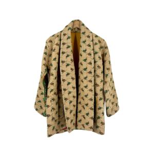 Chaqueta Kantha Reversible Vintage para Mujer, Estilo Universitario Acolchado, Patchwork Boho, Logotipo Personalizable, Cuero, Talla XL, Otoño-Primavera, Algodón - Product Image 1