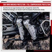 Protections de genoux réfléchissantes de niveau 1 CE pour moto, longues, anti-chute, coque en PP, pour adultes, motocross, tout-terrain