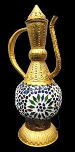Delicate Metals Moroccan <b>Antique</b> Arabian Metal Glass Lantern Mosaic <b>Lamp</b> Handmade Portable Christmas Home Decor DMO-018 <b>Antique</b> - Product Image 2