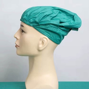 Gorro Quirúrgico Unisex con Estampado Floral y Lazo Amarillo, Accesorio para Uniforme de Hospital, con Detección de Agujas, Tejido de Mezclilla de Spandex/Poliéster - Product Image 5