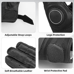 Gants de course d'hiver pour hommes AFS6, gants courts en cuir pour motocross et cross-country avec écran tactile pour les activités de plein air décontractées - Product Image 4