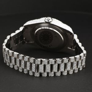 Reloj de Diamantes de Lujo Splendid Gift Jewelry, 28 mm, Moissanita/Brazalete de Plata, Cuarzo Analógico, Movimiento ETA, Esfera con Números Romanos, Zafiro - Product Image 4