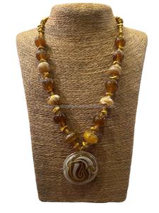 Acheter en gros résine grand pendentif collier bijoux vintage bijoux classiques bijoux en pierres précieuses - Product Image 3