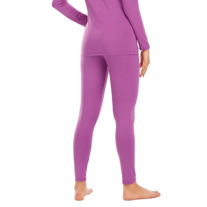 Vente en gros de sous-vêtements longs pour femmes, confortables et chauds, en coton, à col rond et manches longues, sous-vêtements thermiques pour femmes - Product Image 5
