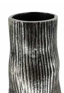 Offre Spéciale grand vase à fleurs cylindrique en métal aluminium argenté décoration de table artisanale pour mariages vase de sol mariage - Product Image 4