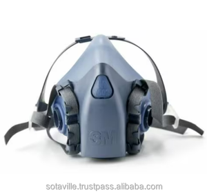 Masque respiratoire demi-visage réutilisable 3M 7502/37081 (AAD) en caoutchouc silicone avec filtre remplaçable pour la protection contre les gaz toxiques et les produits chimiques - Product Image 6