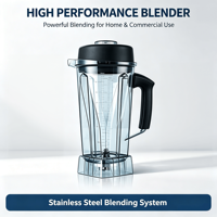 Yihouse PB-X30 Mixeur Électrique 2L avec Lame en Acier Inoxydable et Bol en Plastique - Durable et Résistant à l'Eau