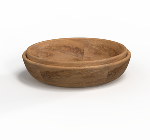 Bol de service décoratif en bois exclusif pour les espaces de restauration haut de gamme et les rassemblements élégants - Product Image 4