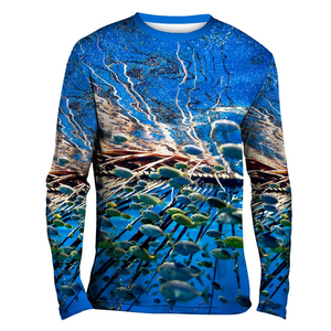 Chemises de pêche anti-UV OEM 2025 pour hommes, vêtements d'extérieur d'été avec protection solaire, manches longues, imprimé poisson, chemises décontractées, 50 unisexe - Product Image 3