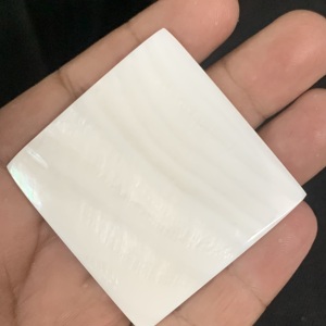 White Mother of Pearl Square Gemstone Loose Gemstone White <b>MOP</b> High Quality Mother of Pearl Natural Sea Shells - Product Image 2