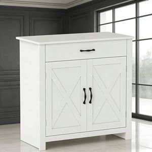 Credenza con Ante Scorrevoli Regolabili, Mobile Buffet con Cassetti, Espositore per Caffè e Vetrina per Stoviglie - Product Image 5