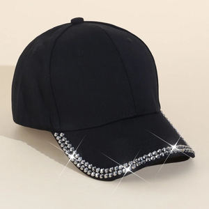 Casquette de baseball personnalisée de haute qualité avec logo en strass, ajustable, 100% coton, unisexe, tissu courant - Product Image 6