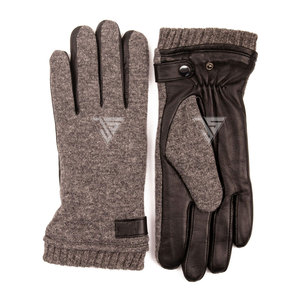 Gants d'hiver pour homme en peau de mouton et laine, doublés de fourrure, épais, compatibles avec les écrans tactiles, coupe-vent, en cuir véritable - Product Image 2