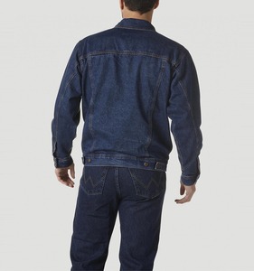 Chaqueta vaquera bicolor popular para hombre, diseñada para amantes del streetwear moderno, perfecta para crear un estilo elegante y cómodo. - Product Image 3