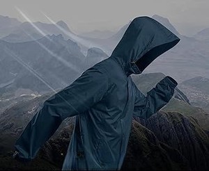 New Custom Logo <b>Men</b> Canvas <b>Reflective</b> Hooded Windbreaker Streetwear <b>Jacket</b> with Pocket for Outdoor - Product Image 5