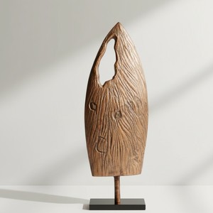 Escultura Abstracta de Madera Hecha a Mano, Arte Rústico Tallado, Decoración para Mesa de Sala de Estar - Product Image 1