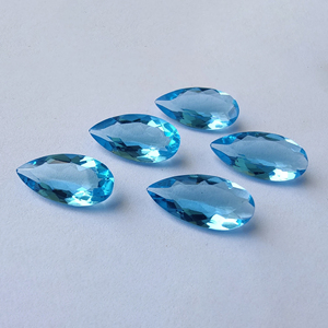 Cuarzo Azul Natural, Corte Facetado en Forma de Pera, Calibrado, Calidad AAA+, para Joyería - Product Image 1