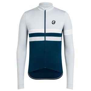 White Navy Long Sleeve Cycling Jersey for Men Women Breathable Lightweight MTB <b>Road</b> Bike Racing Training Top - Product Image 1