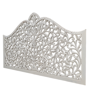 Cabecero de Cama de Madera Tallada con Diseño de Hoja de Texas Blanca, Estilo Bohemio, Tamaño King Size, de Madera Ingenierizada, para Colgar en la Pared - Product Image 4