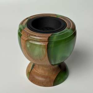 Quemador de incienso artesanal de resina y madera, medkhan bakhoor aromático - tradicional - Product Image 3