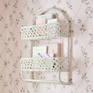 Étagère à plusieurs niveaux en rotin naturel de haute qualité, faite à la main, tressée, pour le rangement à la maison, plantes, livres, jouets, salle de bain - Product Image 1