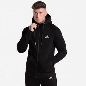 Survêtement pour hommes, vêtement en coton molletonné, de couleur noire, avec manches en raglan, près du corps, fait avec Hawk Eye Sports, livraison gratuite - Product Image 2