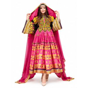 Nuevo Vestido Afgano Kuchi Hecho a Mano para Mujer, Diseño Tradicional, Tela de Lino y Seda de Alta Calidad, Último Diseño, MOQ Bajo - Product Image 5