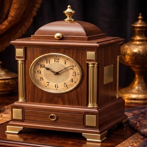 Luxury Modern Wooden Wall <b>Clock</b> Black Wooden <b>Clock</b> Decorative Wood & <b>Metal</b> Wall <b>Clock</b> for Home Decor - Product Image 3