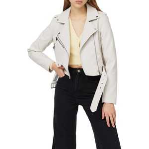 แจ็คเก็ตขี่มอเตอร์ไซค์กันน้ำกันลมแฟชั่นผู้หญิง สไตล์เท่ห์ แจ็คเก็ตหนัง PU แฟชั่นระดับไฮเอนด์ สตรีทแวร์ แจ็คเก็ตหนัง - Product Image 1