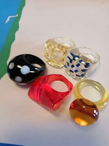 Anillo de Resina de Moda Colorido, Hermoso y Pulido a Mano, de la Mejor Calidad, Personalizado al por Mayor para Mujer, por GLOWIN FASHION - Product Image 6