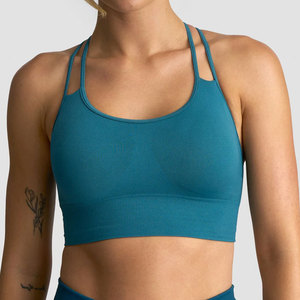 Sujetador Deportivo Personalizado para Mujer con Logotipo Privado, Espalda Cruzada, Diseño Sólido, Material Acanalado, Alta Elasticidad, Ligero, Spandex/Nylon - Product Image 5