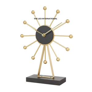 Tabletop Accessories Shiny Polished Table <b>Desk</b> Rounded <b>Clocks</b> Nordic Style Table <b>Clock</b> for Home Office - Product Image 4