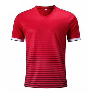 Maillots de football à manches courtes et col en V, design personnalisé, service OEM, faible MOQ, nouvelle arrivée, uniformes de football pour la vente en ligne - Product Image 4