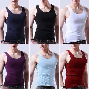 เสื้อกล้ามผ้าฝ้าย100% สำหรับผู้ชาย, เสื้อถักระบายอากาศได้ดีสไตล์ลำลองอัจฉริยะ - Product Image 1