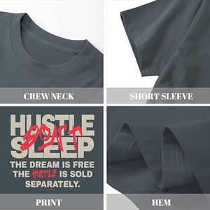 Camisetas gráficas extragrandes para hombre, estilo urbano, vintage, con letras inspiradoras, motivacionales, positivas, de algodón. - Product Image 6