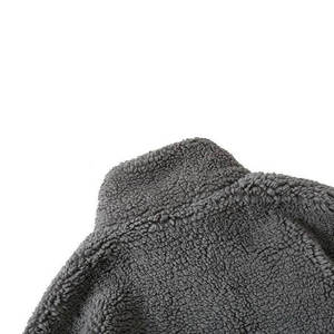 Men's Black <b>Fleece</b> Jacket Zip Up Stand Collar Thick Warm Winter Coat <b>sherpa</b> - Product Image 6