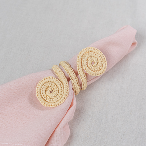 Anneaux de serviette en fil de papier double spirale à prix de gros abordable pour la décoration de table de mariage - Product Image 3