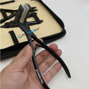 Micro Links <b>K</b> <b>Tip</b> Plier & Tape in Press Plier Black Matte Stainless Steel Hair <b>Extension</b> Tools Kit with Logo for Hair - Product Image 6